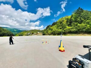 とてつもなく広く整備された駐車場。訓練に最適