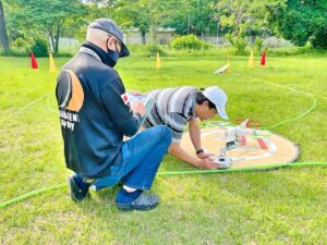 「飛行前点検・パラメーター」設定確認中