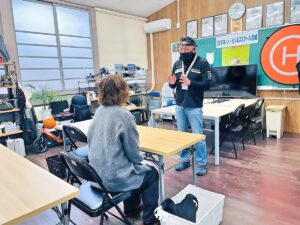 飛行前ブリーフィング。心構えと目標など共有します