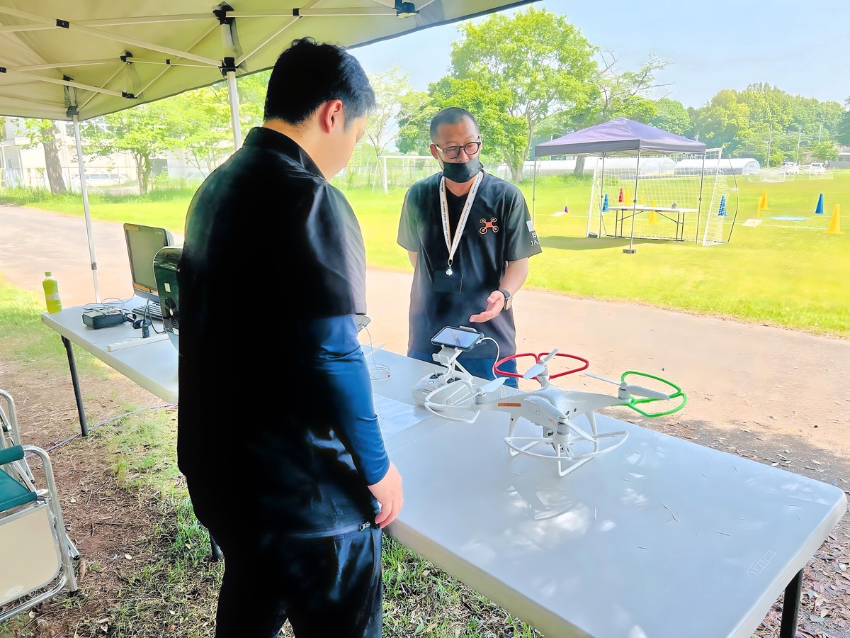 初日はドローン機動性能から。理解して飛行前点検へ
