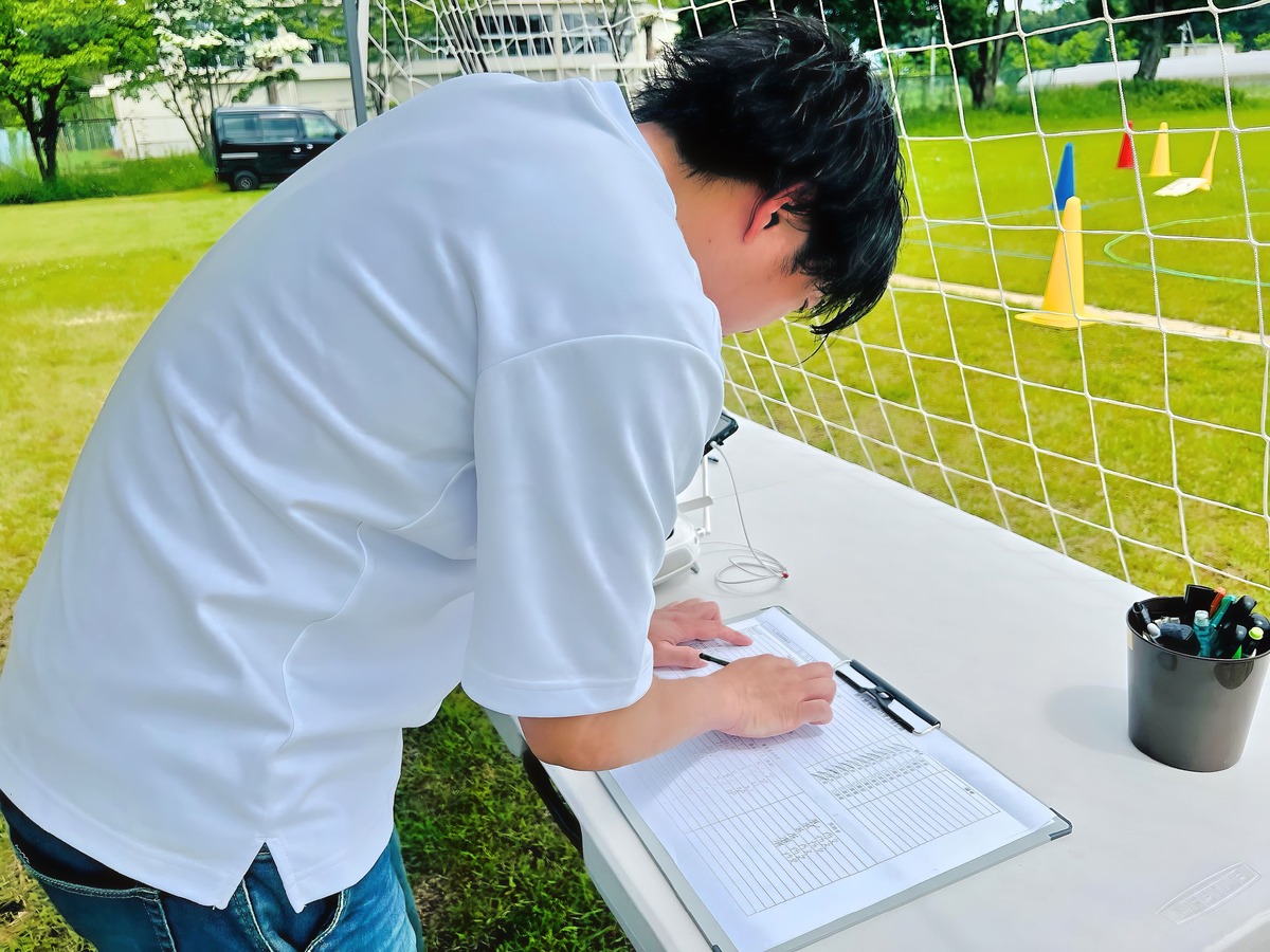 「日常点検記録」記入。訓練では紙書きとなります