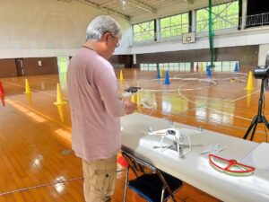 Uさんは念入りに飛行前後点検。減点数が大きいです