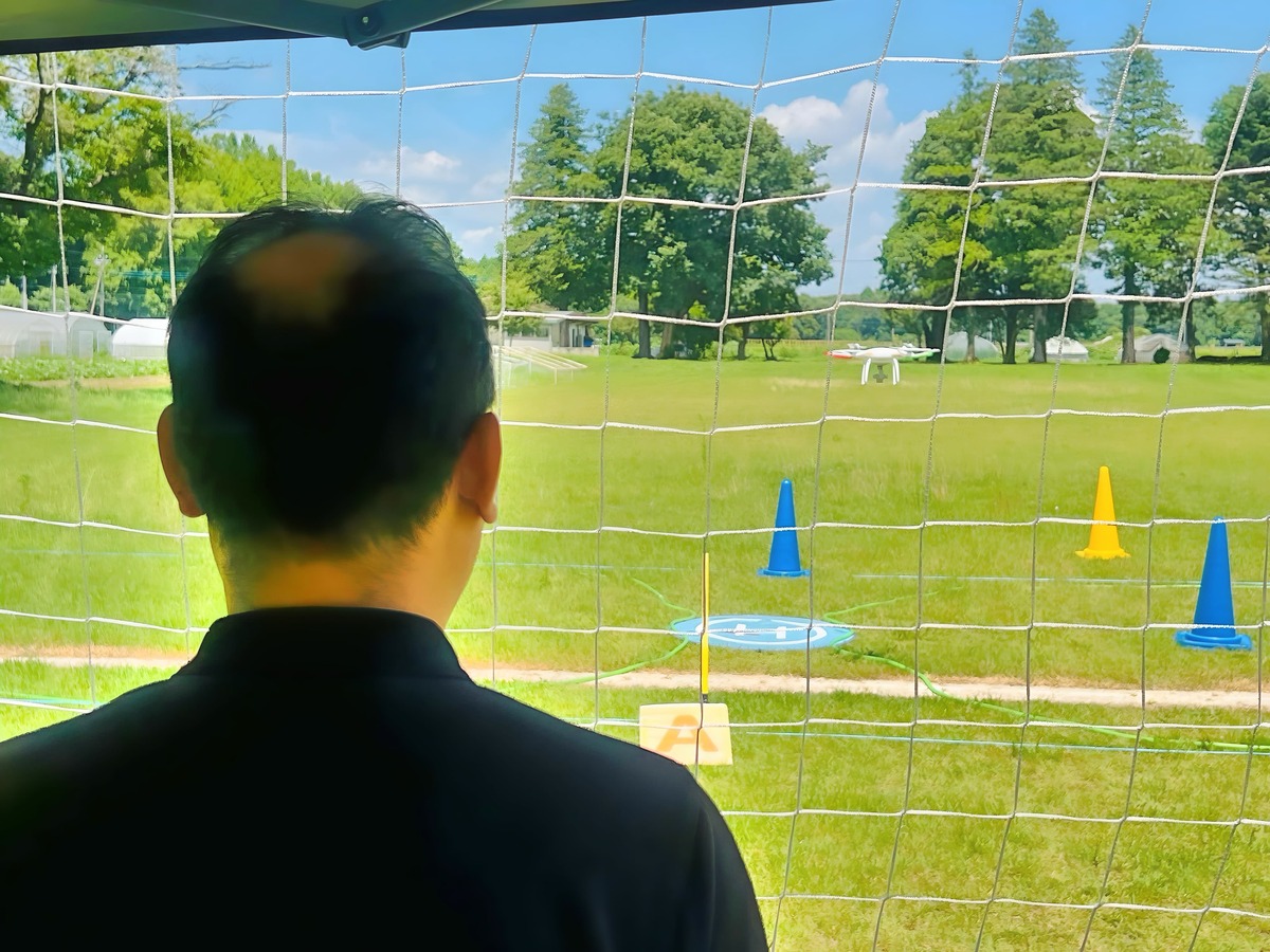 初めてのドローン飛行。トラウマにならぬようPモード