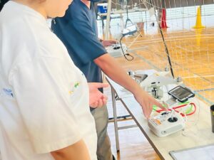 Sさんは中日。みきわめ前の飛行訓練です