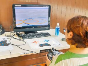 8の字飛行の操舵訓練。最も減点が出やすい飛行です