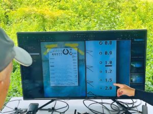 人間の目視とドローンの画素を比較する事で解析の役割